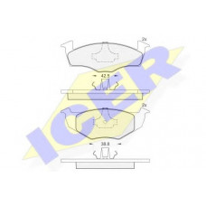 Колодки гальмівні (передні) Seat Cordoba/Ibiza II 93-02/VW Golf III 91-99/Polo 95-02