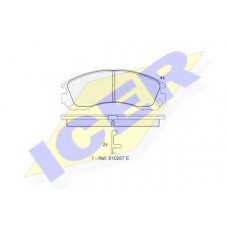 Колодки гальмівні (передні) Citroen C-Crosser 07-/Mitsubishi Outlander/Pajero 98-/Lancer/L400 94-03