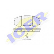 Колодки гальмівні (передні) Mitsubishi Grandis 04-11/Pajero II-IV 90-/Mazda E2000/2200 88-03