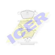 Колодки гальмівні (передні) Ford Galaxy 95-06/Seat Alhambra/VW Sharan 95-10/VW T4 90-03 (+датчики)