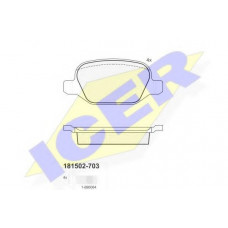 Колодки гальмівні (задні) Fiat Linea 07-/Lancia Lybra 99-05/Alfa Romeo 147/156 97-10