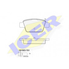 Колодки гальмівні (задні) Fiat Bravo II 07-14/Stilo 01-08/Linea 07-/Multipla 99-10/Lancia Delta 08-