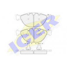 Колодки гальмівні (передні) BMW X5 (E53) 00-06/7 (E65/E66/E67) 05-08