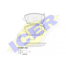 Колодки гальмівні (передні) Seat Ibiza/VW Polo 01-09/Skoda Fabia 99-14/Roomster 06-15 (+датчик)