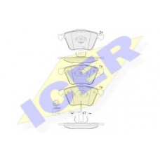 Колодки гальмівні (передні) Audi A3/TT/Skoda SuperB/VW Passat B6/B7/Golf IV-VI 02-15 (+датчик)