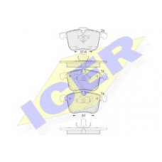 Колодки гальмівні (передні) Opel Vectra C 02-08/Signum 03-08/Saab 9-3 02-15