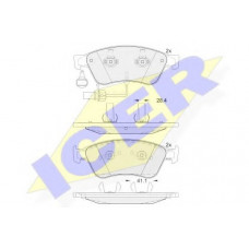 Колодки гальмівні (передні) Audi A6 04-11/A8 96-/Seat Ibiza 03-04/VW Phaeton 02-16 (+датчики)