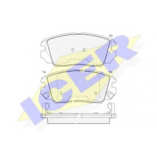Колодки гальмівні (передні) Hyundai Tucson 04-/Sonata 05-10/Grandeur 05-/Kia Opirus 06-