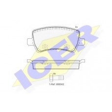 Колодки гальмівні (задні) Ford Galaxy/S-Max 06-15/Volvo S60/S80/V60/V70/XC60/XC70 08-/Land Rover 11