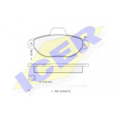 Колодки гальмівні (передні) Fiat 500 07-/Ford Ka 08-16 (+датчики)
