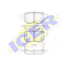 Колодки гальмівні (задні) Toyota Corolla/Auris 06-14/IQ/Urban Cruiser 09-15/Prius 12-/Yaris 05-