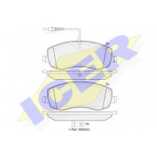 Колодки гальмівні (передні) Citroen C8/Peugeot 807 2.0/2.2 HDi 06-