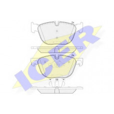 Колодки гальмівні (передні) BMW X4 (F26) 14-18/X5 (E70/F15/F85) 06-18/X6 (E71/E72/F16/F86) 08-19
