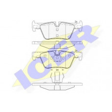Колодки гальмівні (задні) BMW 1 (F20-21)/2 (F22-23/F27/F45)/3 (F30-31/F34/F80)/4 (F32-33/F36) 11-