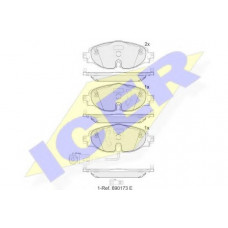 Колодки гальмівні (передні) Audi A3/Q2/Q3/Seat/Skoda Octavia/Kodiaq/VW Golf/Passat B8 12- (+датчик)