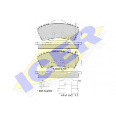 Колодки гальмівні (передні) Citroen C4 Cactus 14-/C-Elysee/Peugeot 301 12-/308 II 13- (з аксес.)