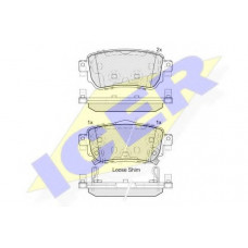 Колодки гальмівні (задні) Nissan Leaf 17-/Qashqai/X-trail 13-/Renault Kadjar 15-/Koleos 16-