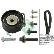 Ремінь ГРМ із натяжним роликом + болти Ford 1 672 144 (Вир-во INA)