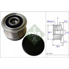 Шків генератора Ford Kuga 2.5 08-12/Volvo C30/C70/S40/V40/V50 04-