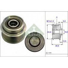 Шків генератора Toyota Yaris 1.4 D-4D 01-05