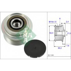 Шків генератора Toyota Yaris 1.4 D-4D 05-12