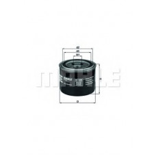 Фільтр масляний Kia/Mitsubishi/Subaru 03- (h=65.6mm)