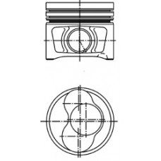 Поршень з кільцями VW 81.51 BPW/BMM/BMP/BSS/BWW/CBHA (CYL 3-4) (вир-во KS)