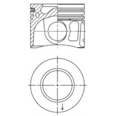 Поршень з кільцями PSA/FORD/FIAT 86.5 2.2HDI/2.2TDCI PGFA/PGFB/QVFA/QWFA (вир-во KS)