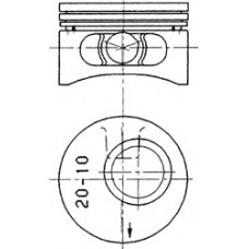 Поршень з кільцями OPEL 87.00 2.0 16V 20SEH/20XE/X20SE ( вир-во KS)