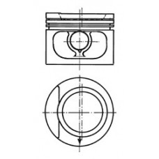 Поршень з кільцями AUDI/VW 81.5 1.8 DR/RS/AAM/RP (вир-во KS)