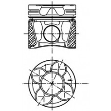 Поршень з кільцями 800051510000 1,75x2x3 VAG 78,30 2,5TDi 24V V6  (вир-во KS)