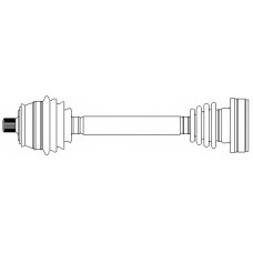 Піввісь (передня) (L) Audi A4 1.8/T 95-01/VW Passat B5 1.8/2.0 96-00 (33z/28z/609mm) (+ABS45z) МКПП