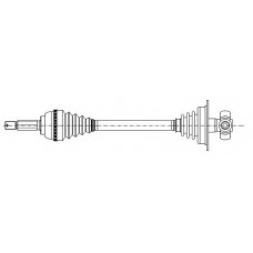 Піввісь (передня) (L) Renault Clio/Kangoo 02-/Nissan Kubistar МКПП 03- (21z/630mm) (+ABS44z)