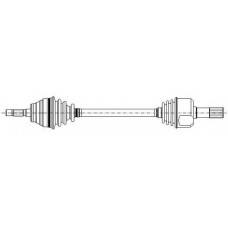 Піввісь (передня) (R) Fiat Doblo 1.6i 01- (22z/22z/918mm) (МКПП для Cargo)