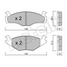 Колодки гальмівні (передні) Seat Cordoba/Ibiza II/VW Golf/Jetta II /Passat/Polo 1.3-2.2 0. 76-99