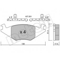 Колодки гальмівні (передні) Seat Cordoba/Ibiza 94-02/VW Golf/Jetta/Polo 81-94/Passat B1/B2 79-88