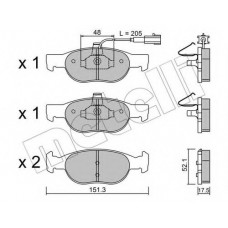 Колодки гальмівні (передні) Fiat Bravo/Brava 95-01/Marea 96-02/Lancia Delta II 94-99 (+датчик)
