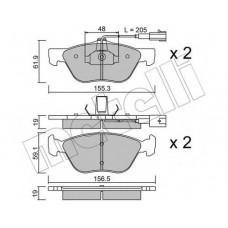 Колодки гальмівні (передні) Alfa Romeo 145/146/156/GT/GTV/Spider/Fiat Bravo 95-05