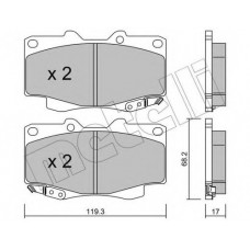 Колодки гальмівні (передні) Toyota Hilux 05-15