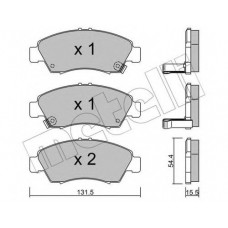 Колодки гальмівні (передні) Honda Civic V/VI 91-01/VIII 10-12/Jazz 02-