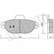 Колодки гальмівні (передні) Fiat 500 07-/Panda 03-/Punto 93-10