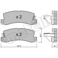 Колодки гальмівні (задні) Toyota Camry 86-01/Avensis 97-03/Carina 87-97/Lexus RX 98-03/ES 89-01