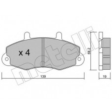 Колодки гальмівні (передні) Ford Transit 85-00/Transit Tourneo 94-00 14
