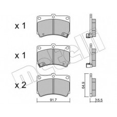 Колодки гальмівні (передні) Kia Rio 00-05/Mazda 323 89-98/121 II 90-96
