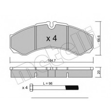 Колодки гальмівні (передні/задні) Iveco Daily II/III/IV/V/VI/Line 89-