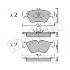 Колодки гальмівні (передні) MB C-class (W202/S202)/E-class (W210/S210)/CLK-class (C208)/SLK 93-04