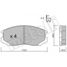 Колодки гальмівні (передні) Mitsubishi Colt/Lancer 1.3-1.6/1.8-2.0D 95-03