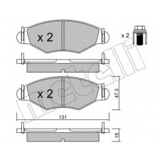 Колодки гальмівні (передні) Peugeot 206 98-/Peugeot 206+ 09-13/Peugeot 306 93-01