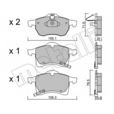 Колодки гальмівні (передні) Opel Astra G 98-05/Zafira A 99-05