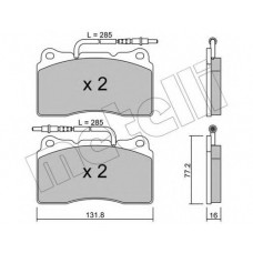 Колодки гальмівні (передні) Citroen C8 02-/Peugeot 208 12-/ 3008 09-17/ 607/807 02- (з датчиками)